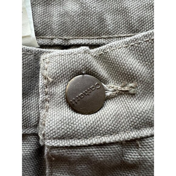 Carhartt Mens Dungaree Fit Work Pants 33x32 B11DES Tan 100% Cotton Durable Const - Picture 5 of 9